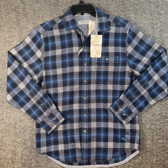 Tommy Bahama Other - TOMMY BAHAMA Shirt Men Canyon Beach Flannel Cozy Check Teal Bay Sz S NEW $148